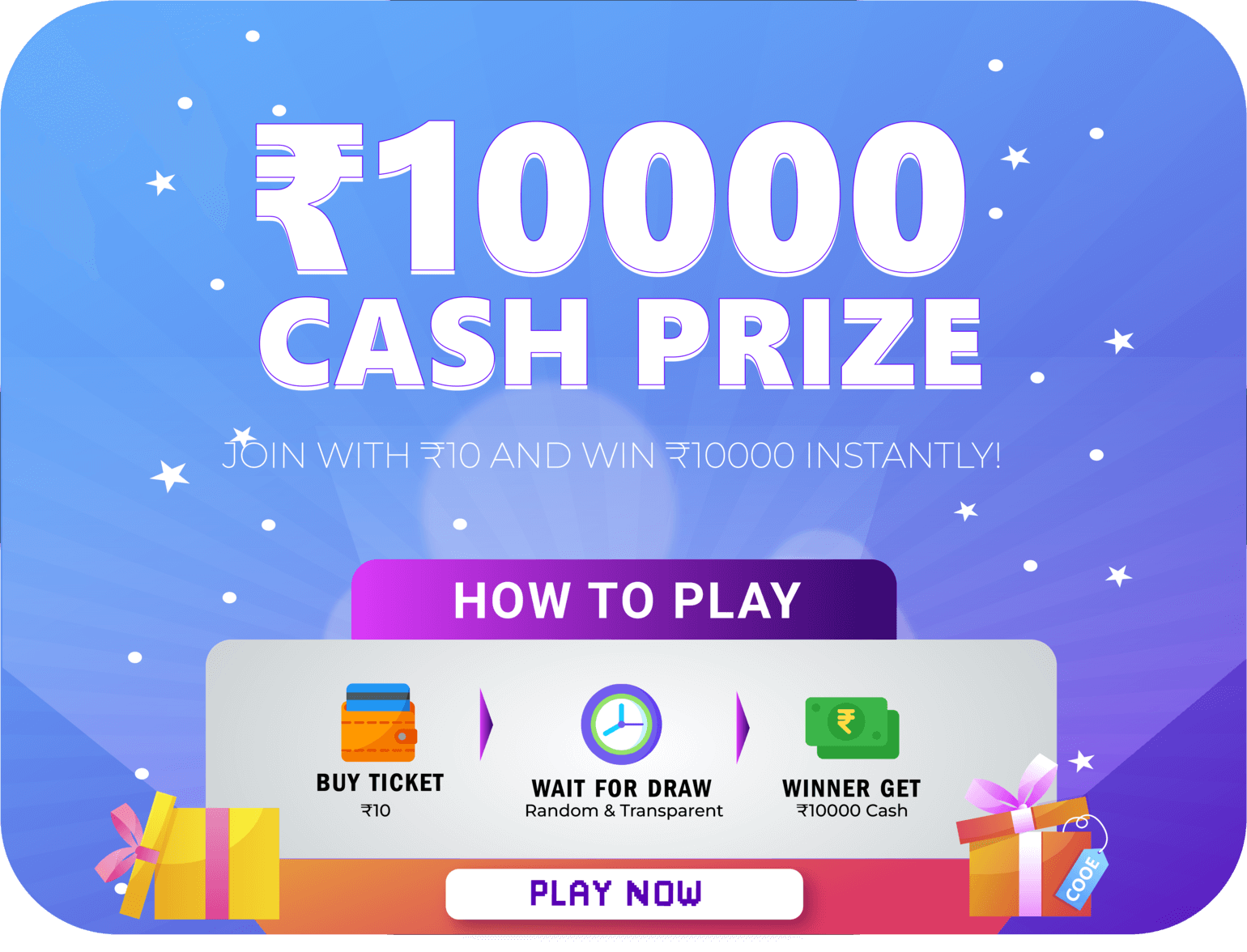 Lucky10 prize banner