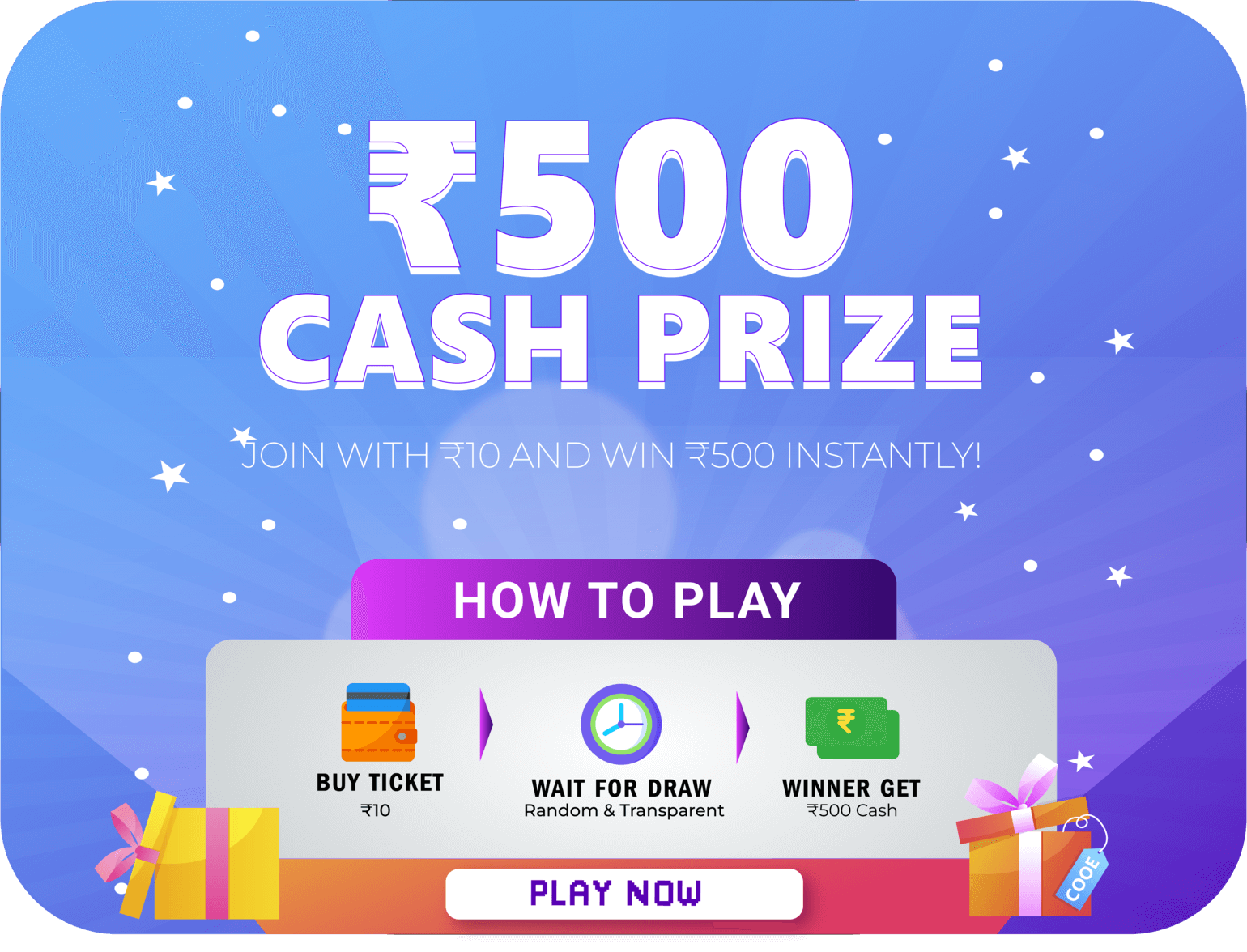 Lucky10 prize banner